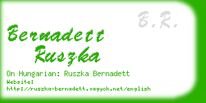 bernadett ruszka business card